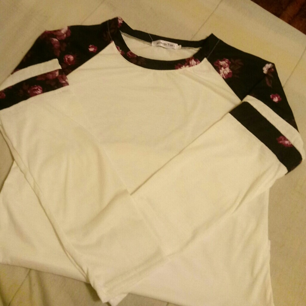 Floral Dark Purple & White Shirt